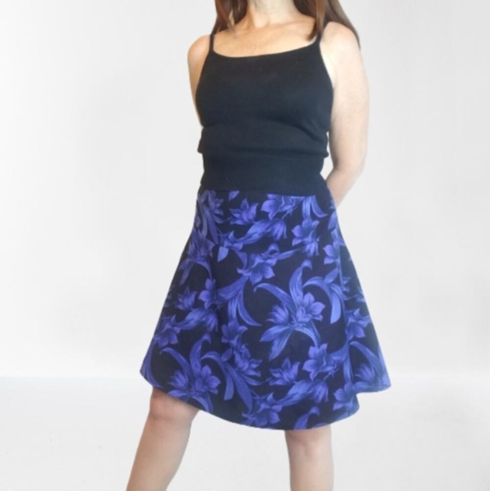 ANN TAYLOR NWT Linen Blend Floral Flounce Skirt // 2P